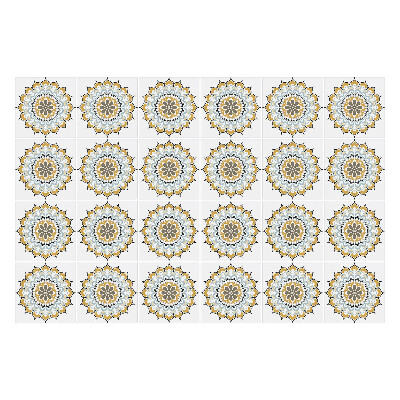 Csempe dekor matrica Virágos mandalák elrendezésben