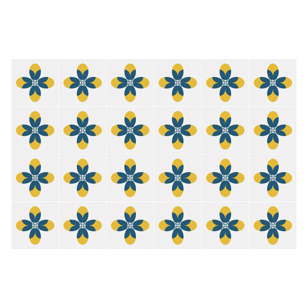 Fali csempe matrica Érdekesen díszített csempék