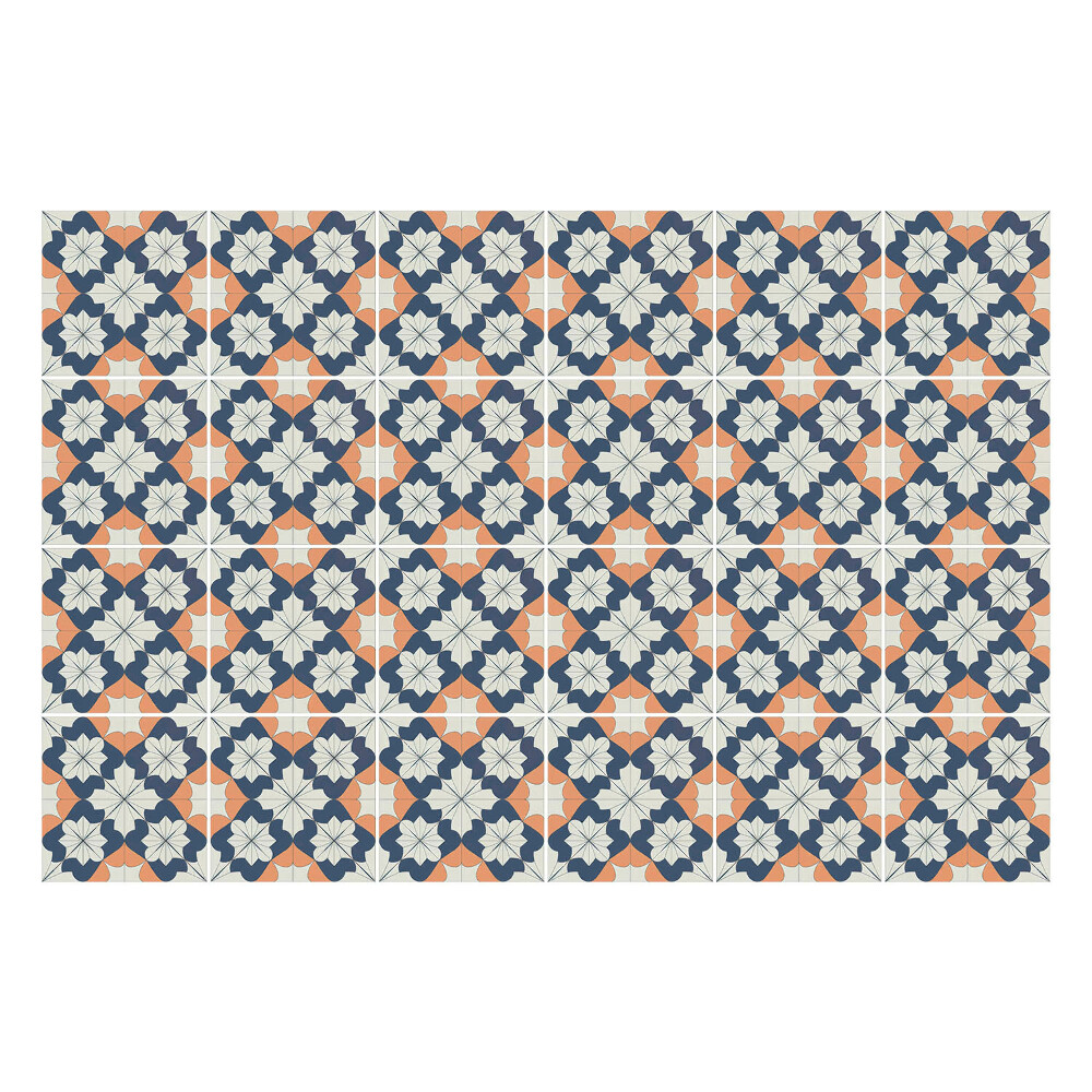 Fali csempe matrica Virágmotívumok hálóban