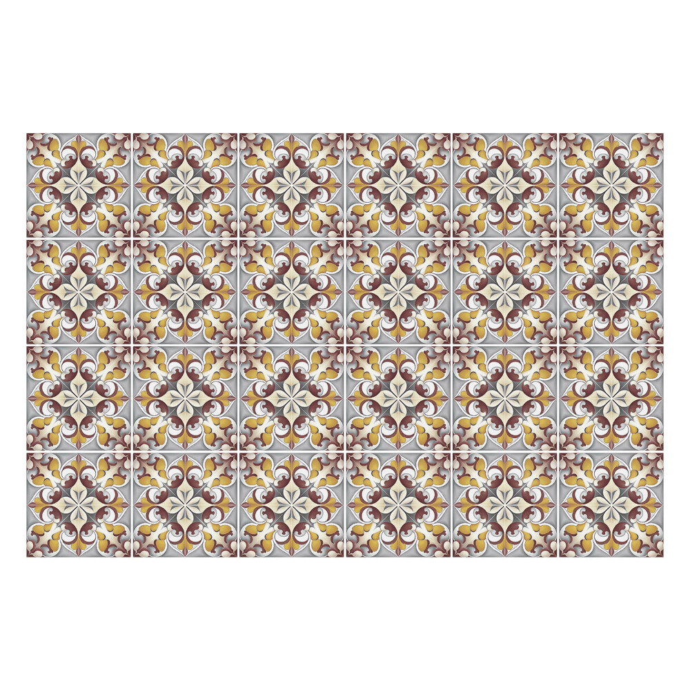 Csempe dekor matrica Virágdíszek elrendezése