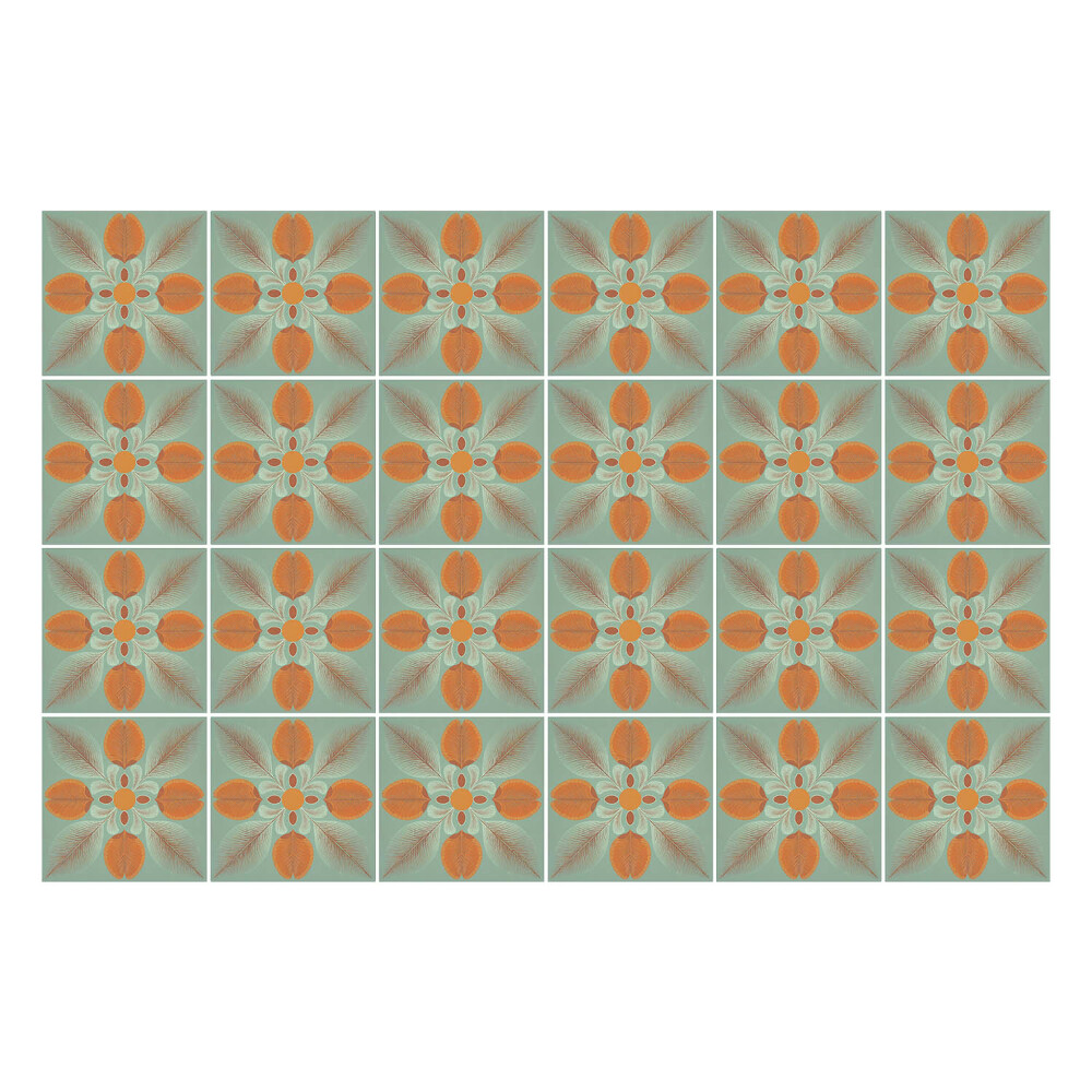 Fali csempe matrica Virágmotívumok hálóban