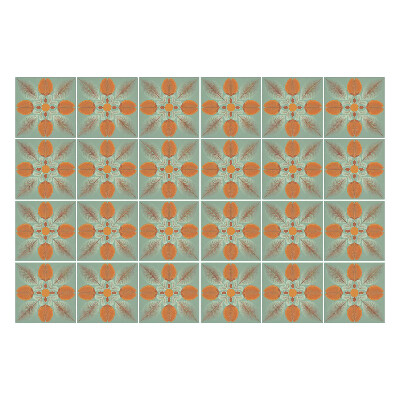 Fali csempe matrica Virágmotívumok hálóban