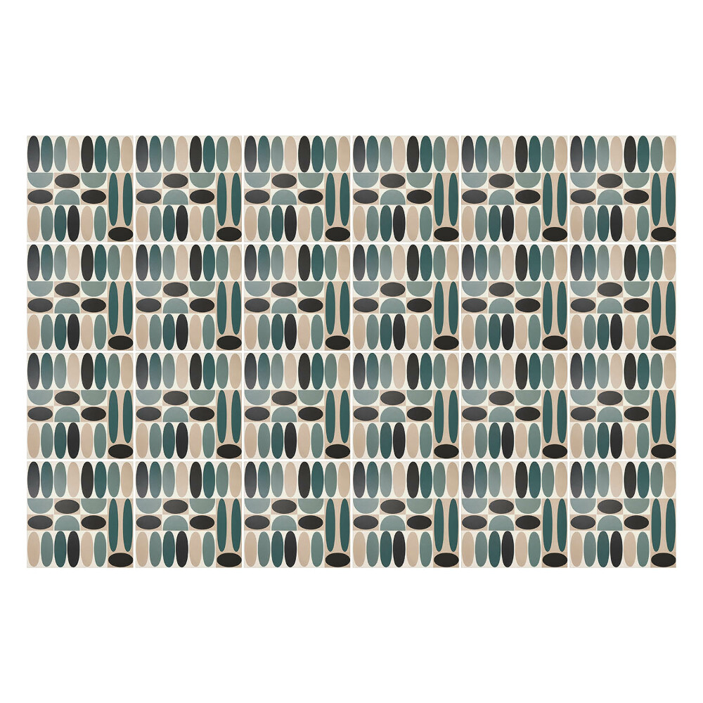 Konyha csempe matrica Ovális formák geometriája