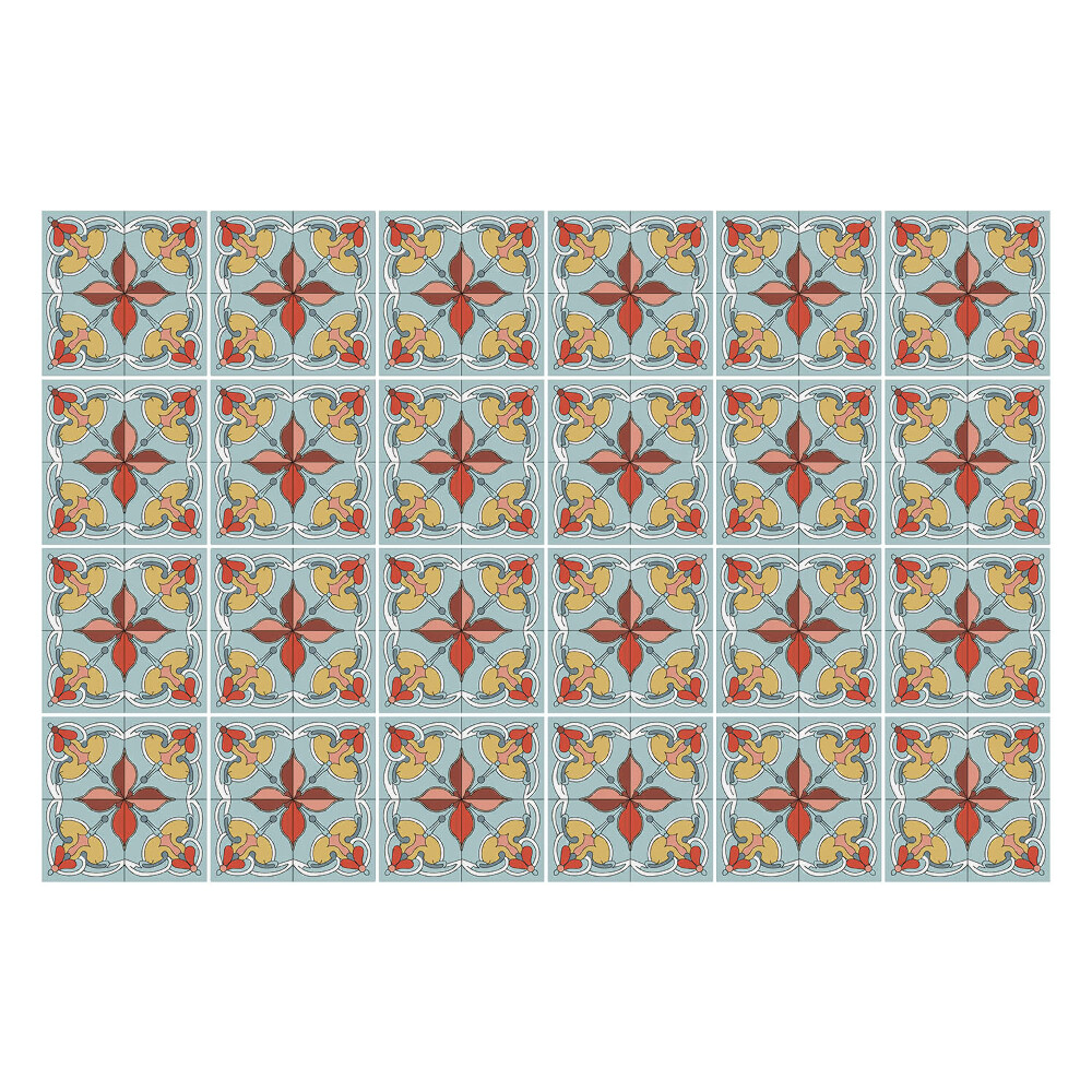 Csempe dekor matrica Stilizált virágok hálóban