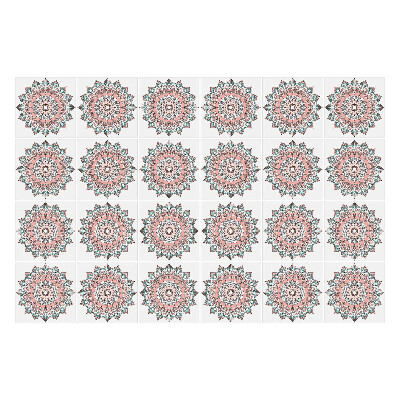 Fali csempe matrica Élénk színű díszítésű mandalák