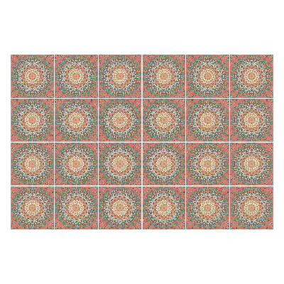 Konyha csempe matrica Mandalák szabályos elrendezésben