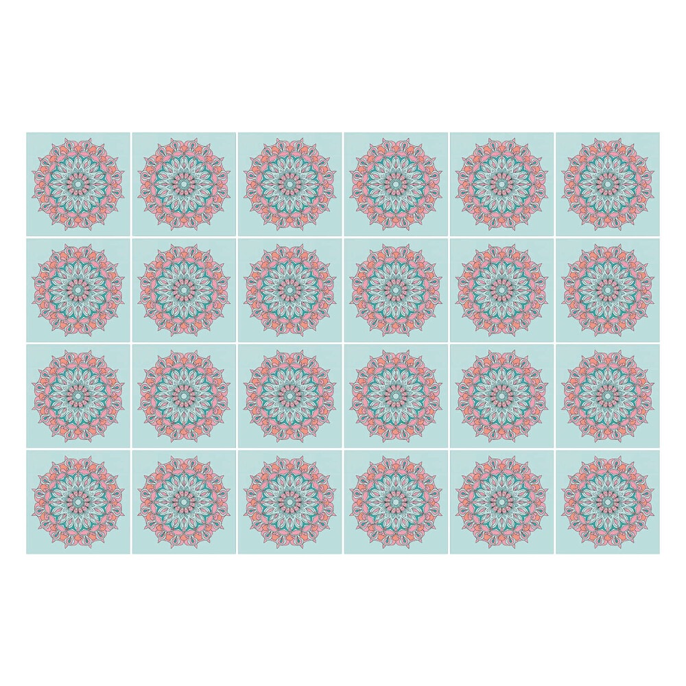 Csempe dekor matrica Kék mandalák