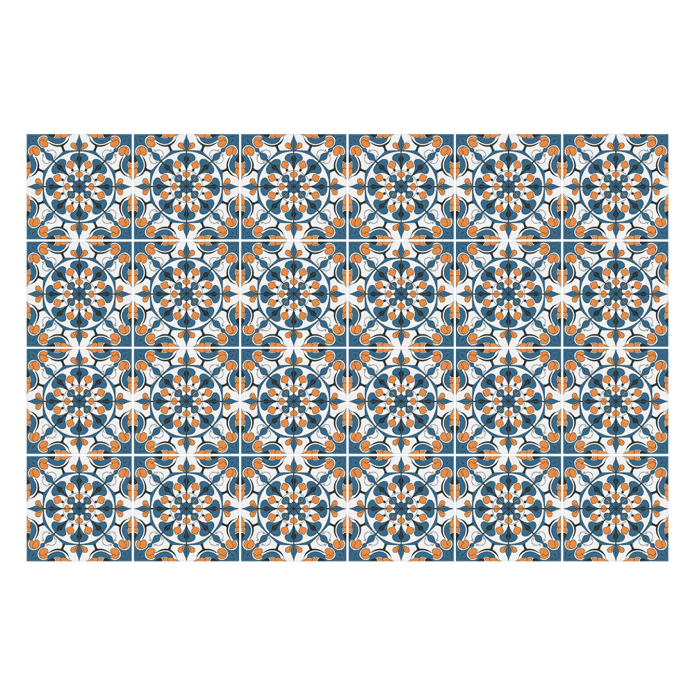 Konyha csempe matrica Virágminta