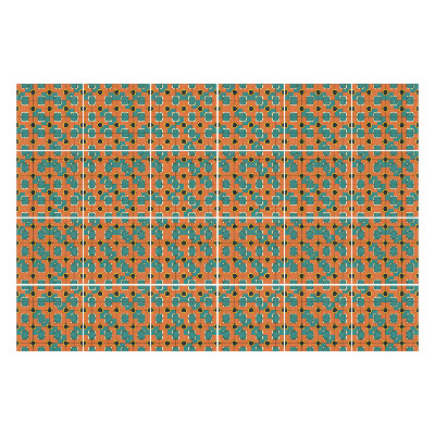 Konyha csempe matrica Retro vintage minta