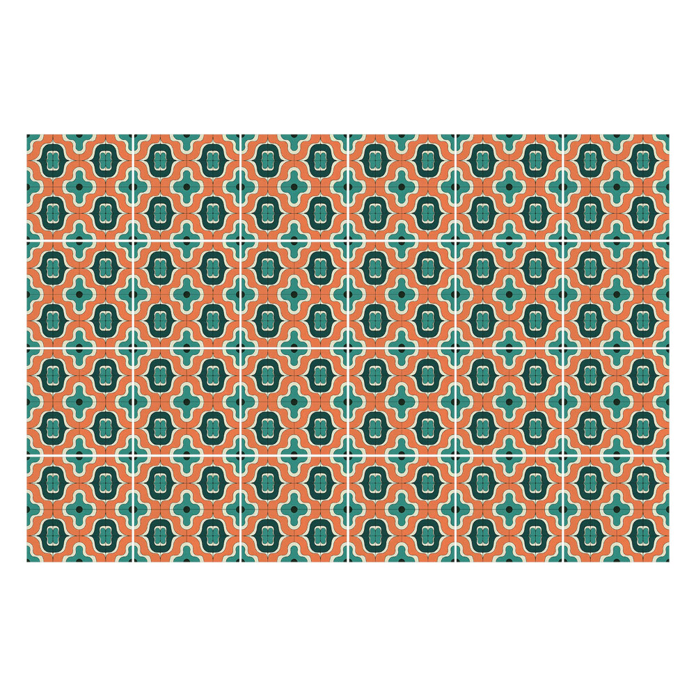 Csempe dekor matrica Vintage retro minta