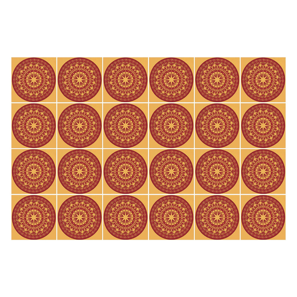 Konyha csempe matrica Körökben elhelyezett mandalák