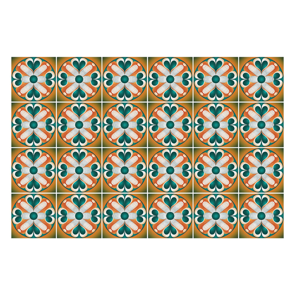 Csempe dekor matrica Színes csempe minta