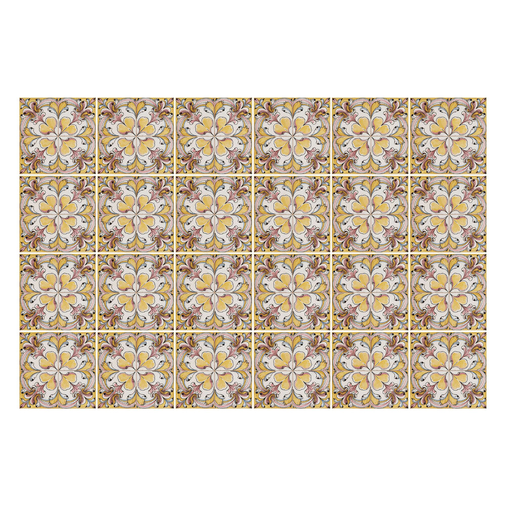 Fali csempe matrica Virágmotívumok