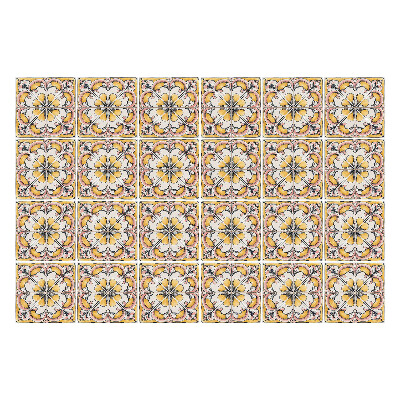 Csempe dekor matrica Virágdíszek hálóban