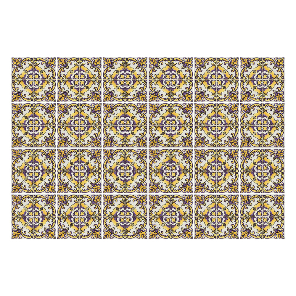 Konyha csempe matrica Virágdíszek hálóban