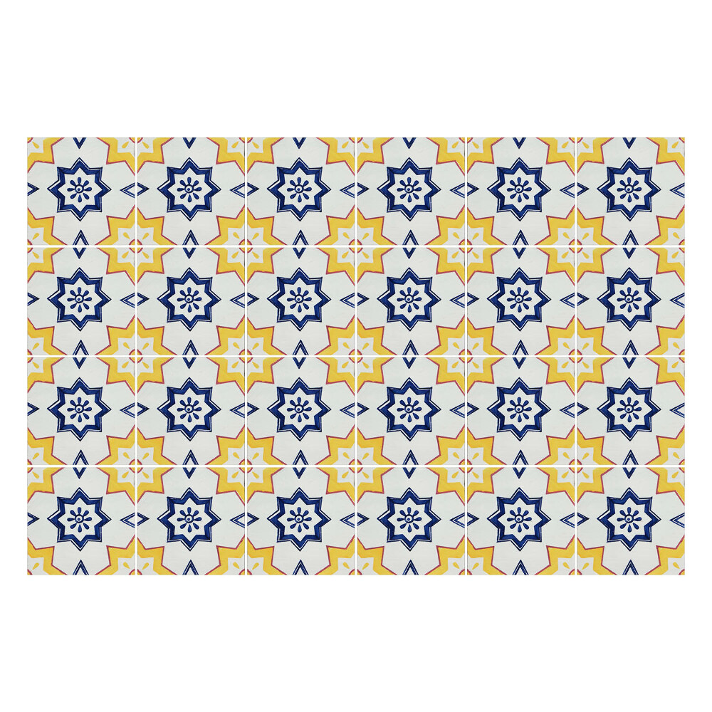 Fali csempe matrica Virágos geometrikus motívumok