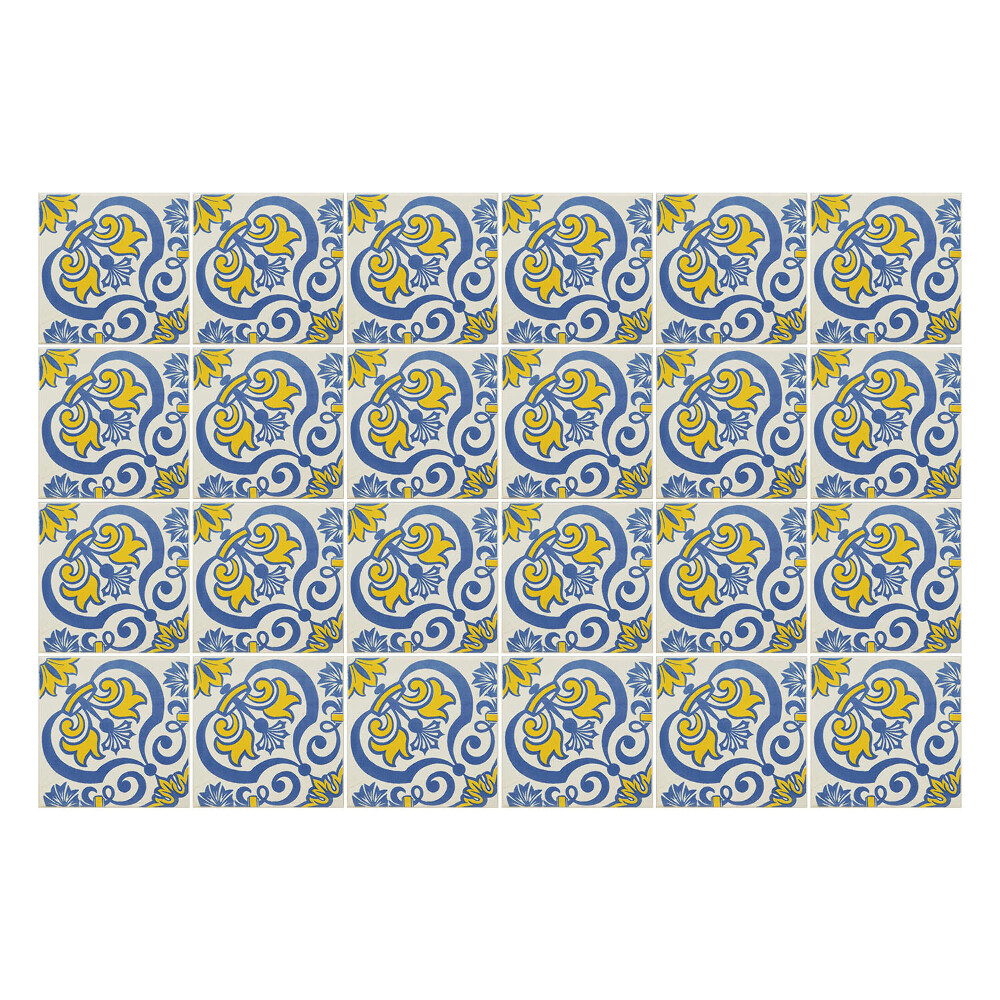 Konyha csempe matrica Régi díszített csempék