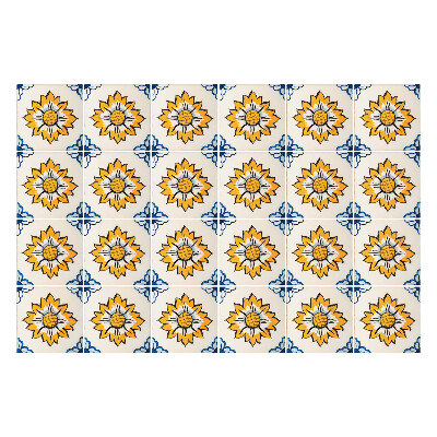 Fali csempe matrica Retro napraforgók