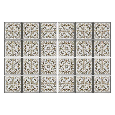 Konyha csempe matrica Elegáns virágos csempe