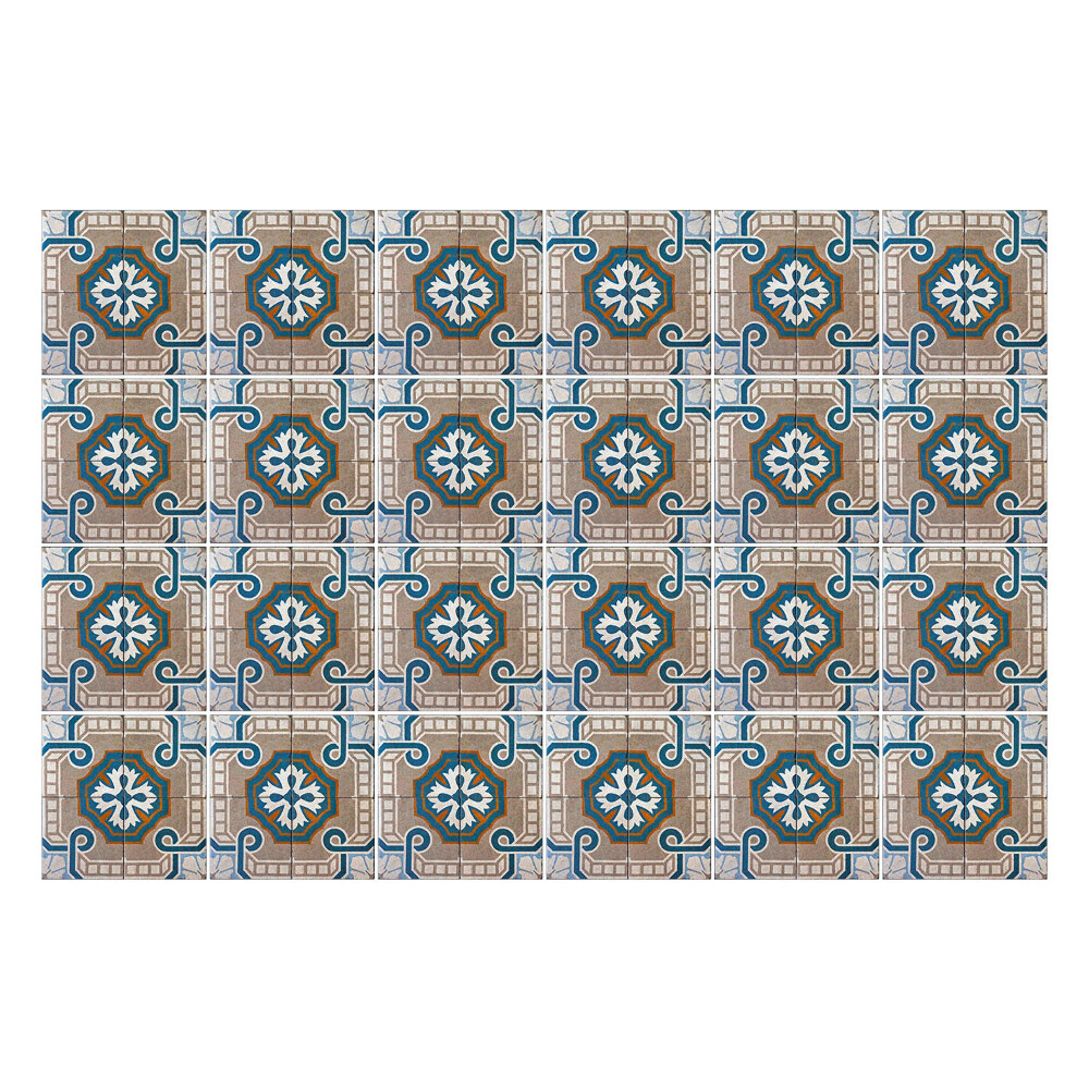 Fali csempe matrica Geometrikus virágmotívumok