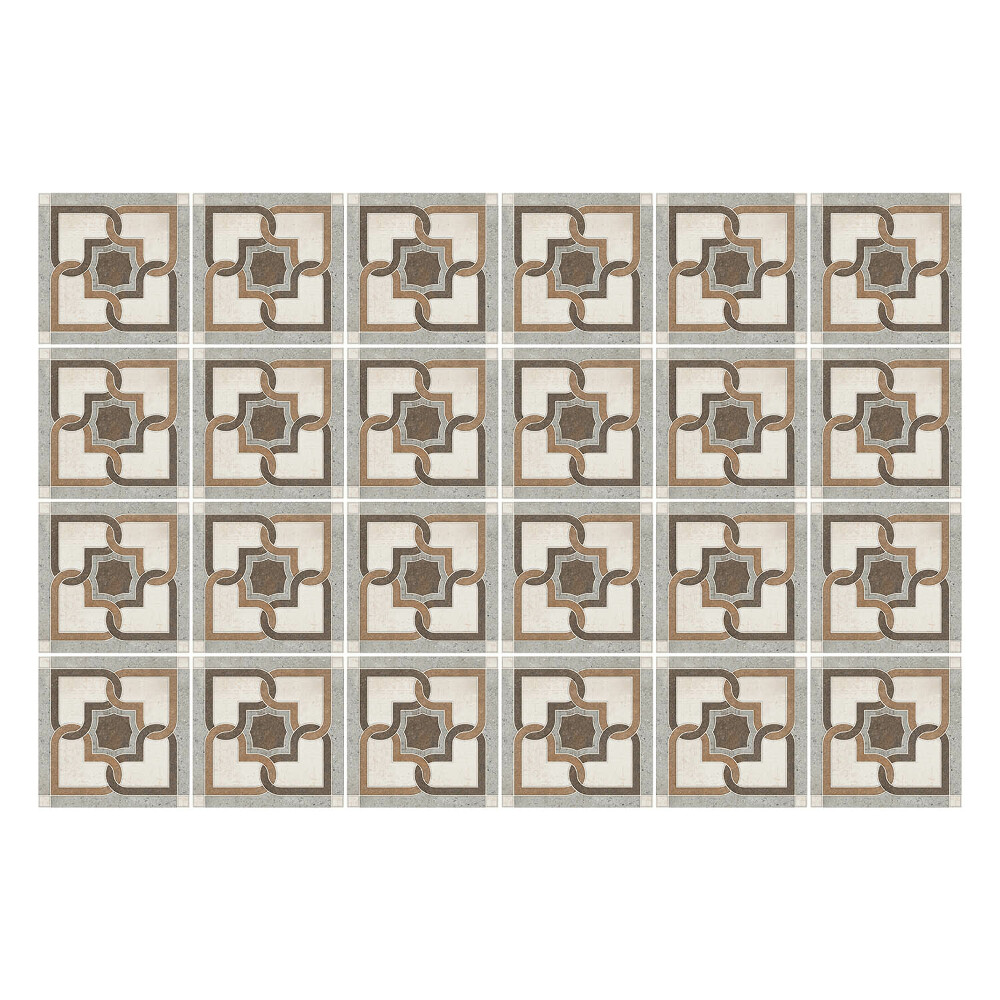 Fali csempe matrica Geometrikus virágok hálóban