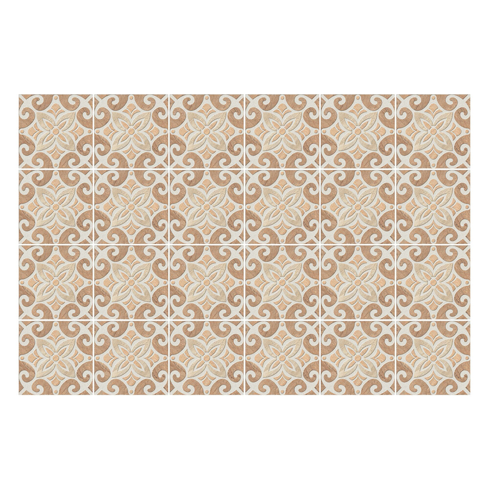 Konyha csempe matrica Hullámos virágdíszek