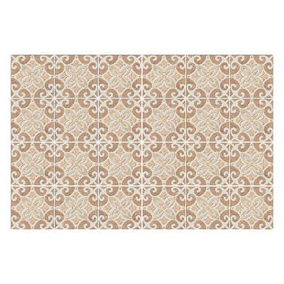 Konyha csempe matrica Hullámos virágdíszek