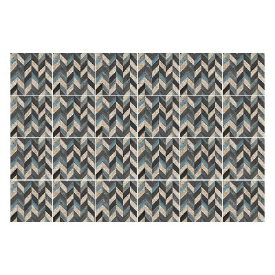 Fali csempe matrica Függőleges cikkcakk vonalak