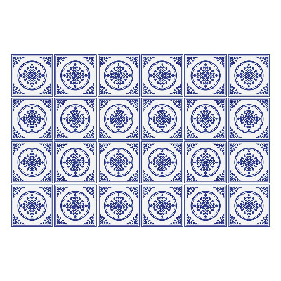 Csempe dekor matrica Klasszikus díszek négyzetekben