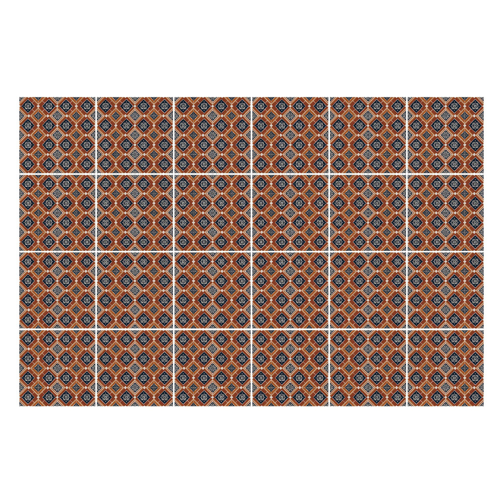 Konyha csempe matrica Keresztezett rombuszok részletekkel