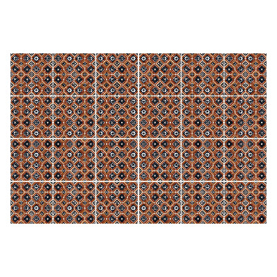 Konyha csempe matrica Keresztezett rombuszok részletekkel