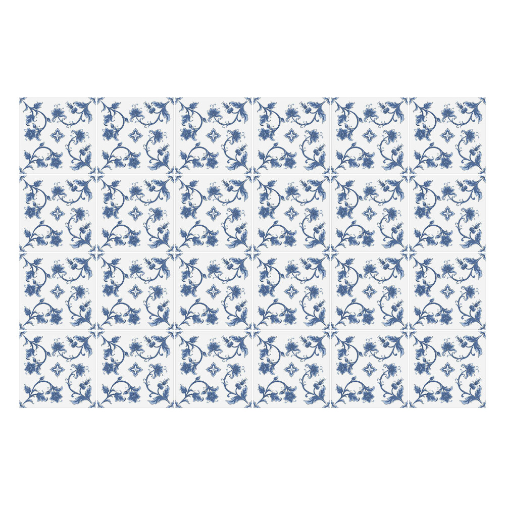 Fali csempe matrica Kis virágok és levelek