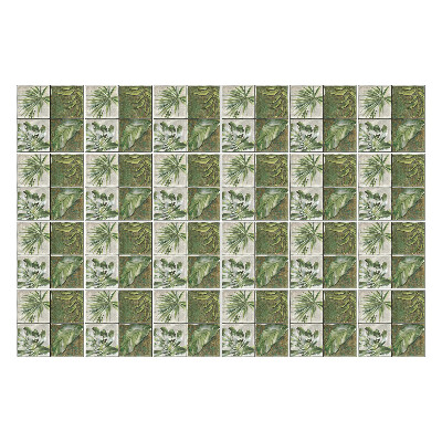 Fali csempe matrica Levelek a régi csempéken