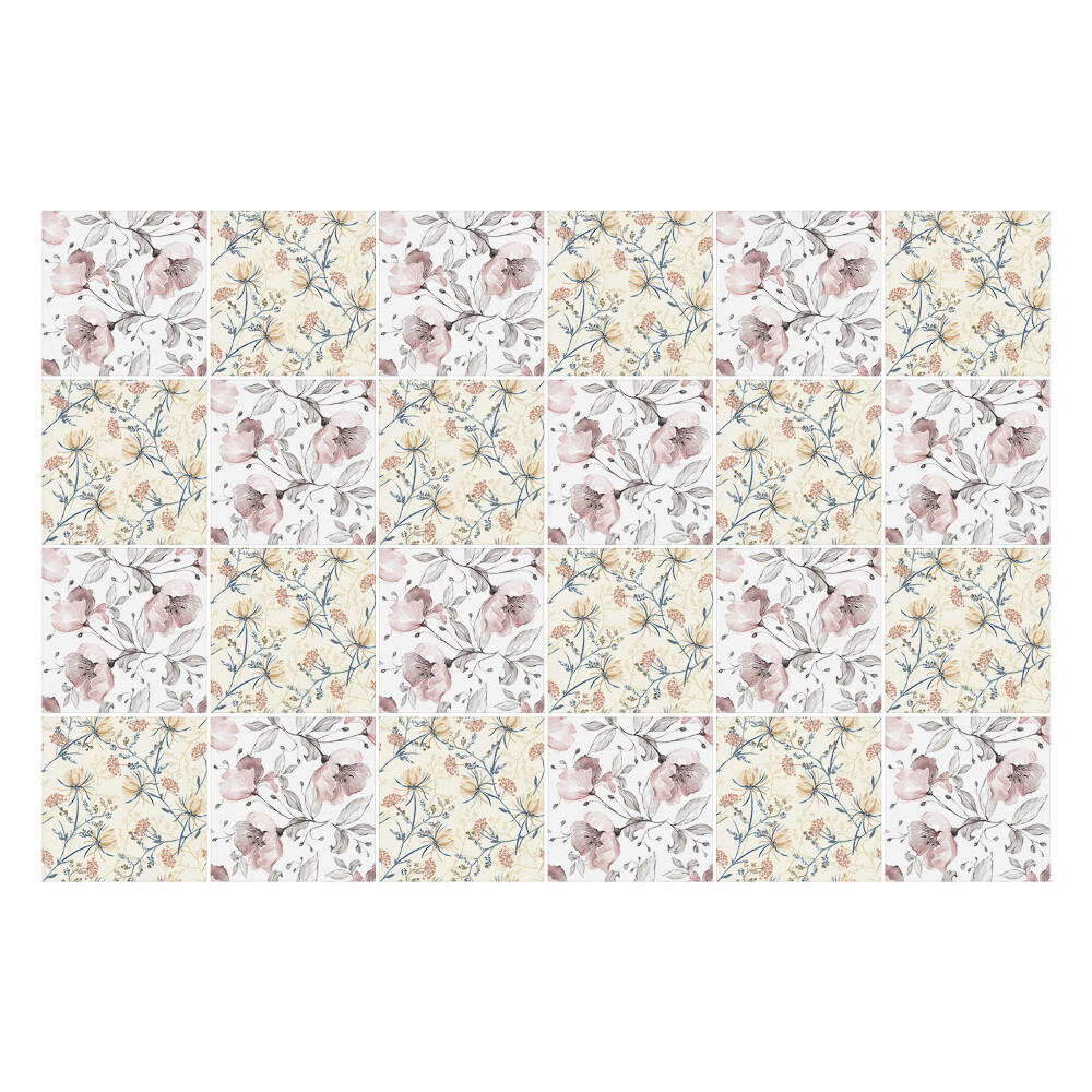 Konyha csempe matrica Virágmotívum gallyakkal