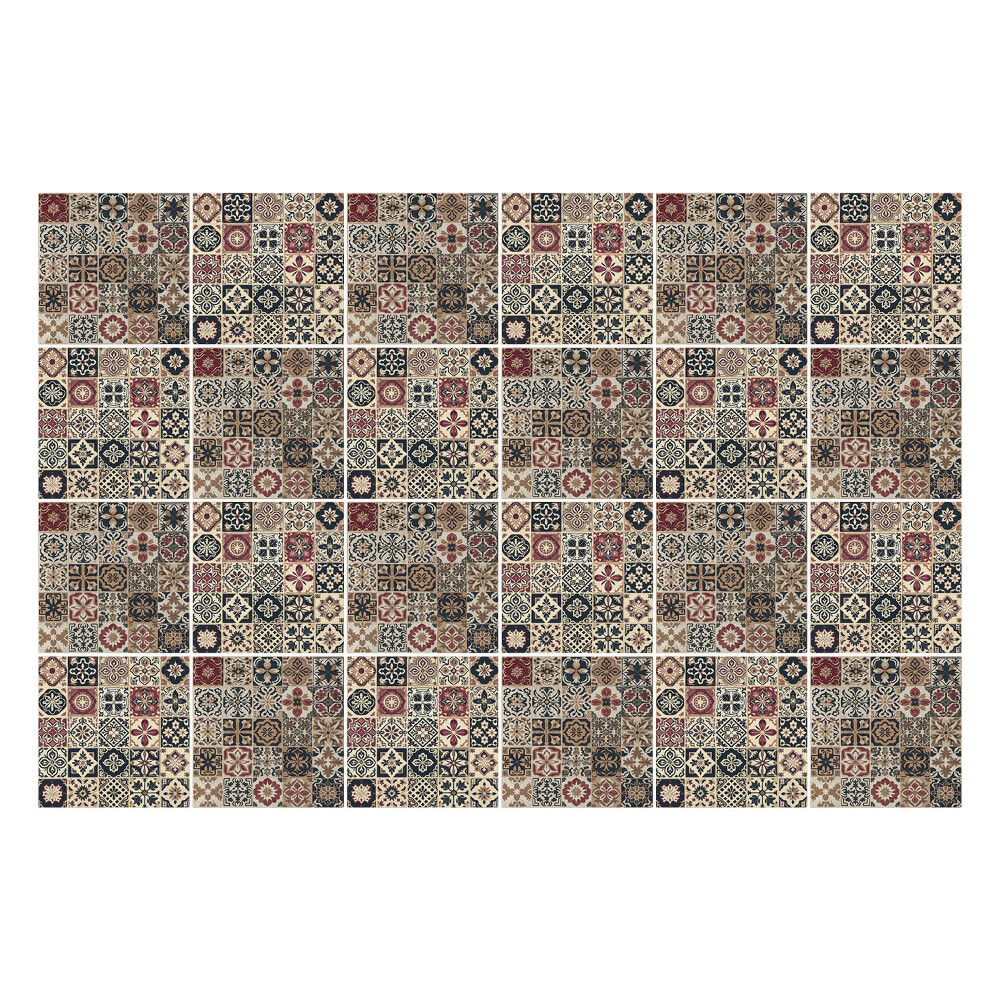 Konyha csempe matrica Klasszikus csempék díszekkel