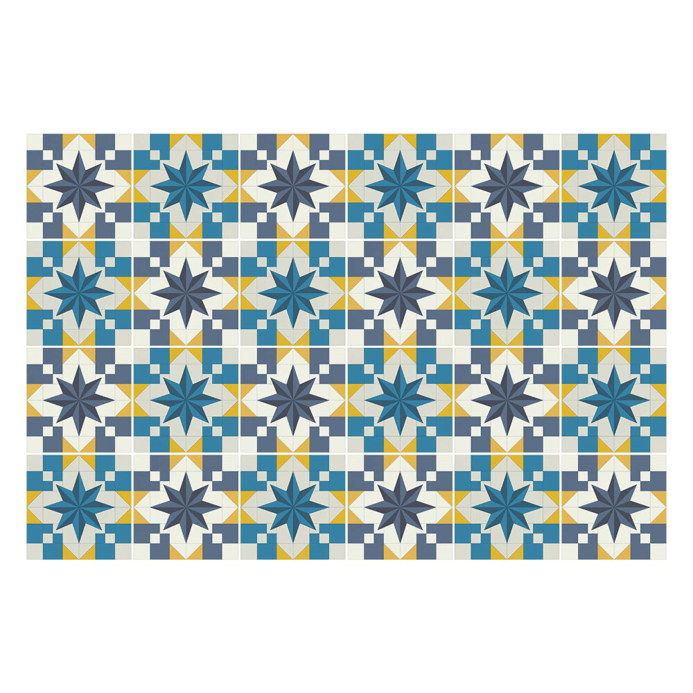 Fali csempe matrica Geometria csillagokkal