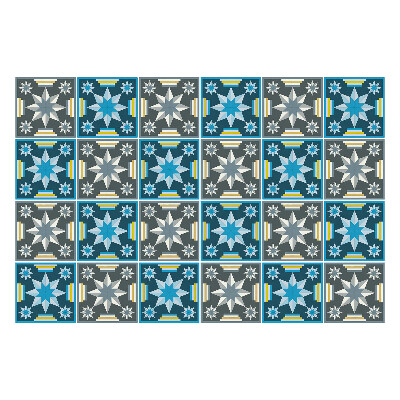 Konyha csempe matrica Geometriai csillagok rácsban