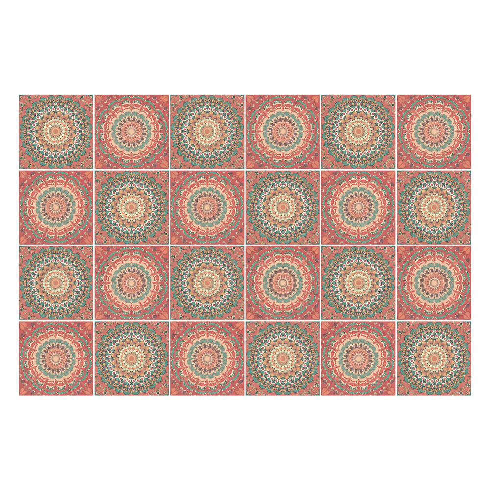 Konyha csempe matrica Mandala ismétlődő körökben