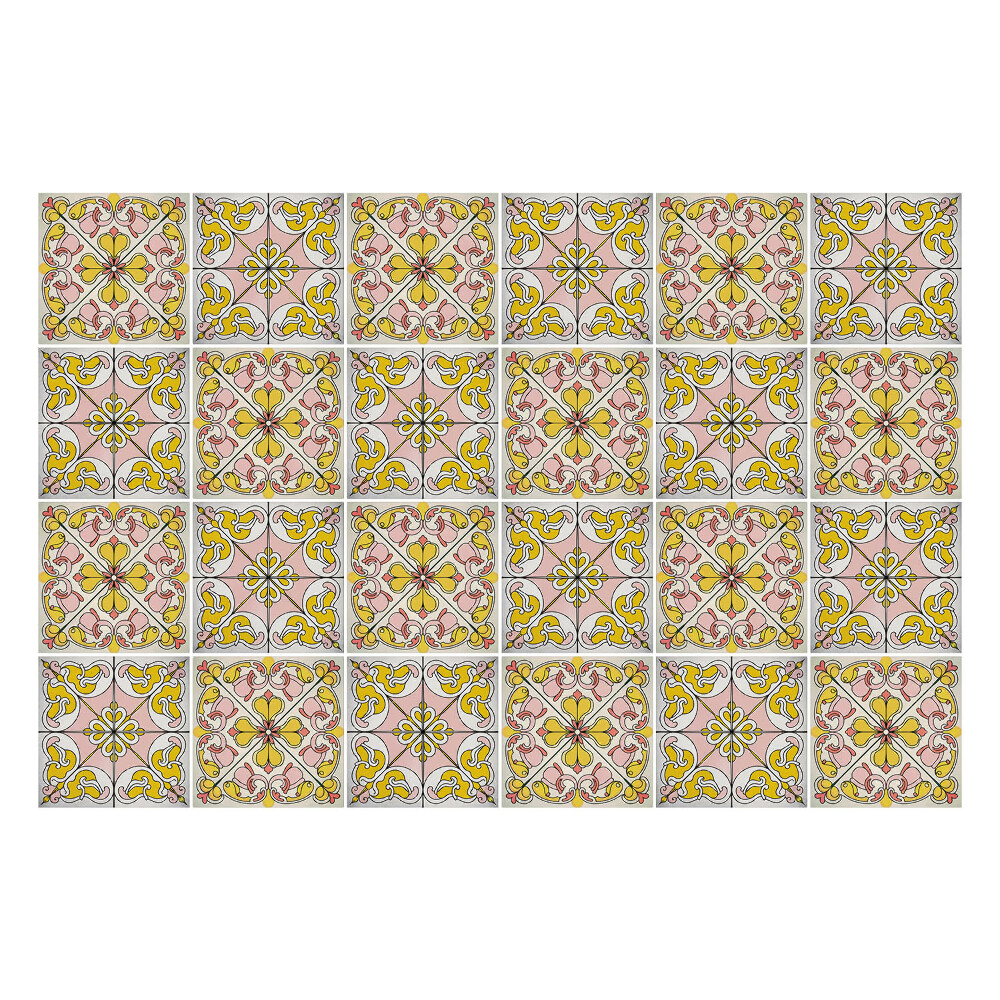 Csempe dekor matrica Virágdíszek az elrendezésben