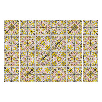 Csempe dekor matrica Virágdíszek az elrendezésben