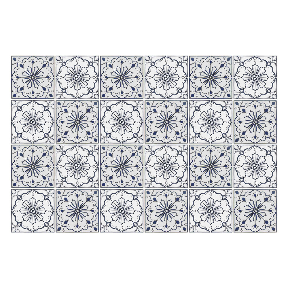 Csempe dekor matrica Virágdíszek mozaikban