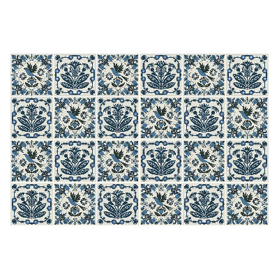 Konyha csempe matrica Természetes virágok és madarak