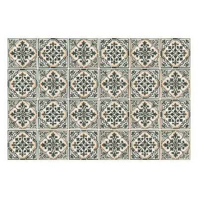 Fali csempe matrica Virágdíszek hálóban