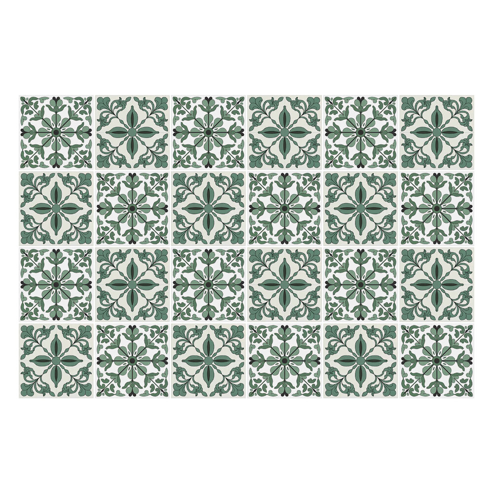 Konyha csempe matrica Virágdíszek hálóban