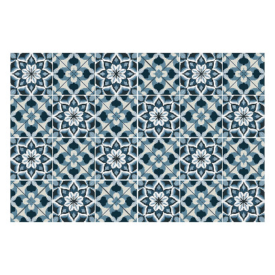 Csempe dekor matrica Virágos mandalák rácsban