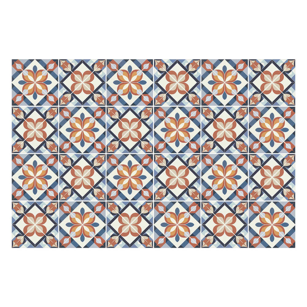 Konyha csempe matrica Virágmotívumok hálóban