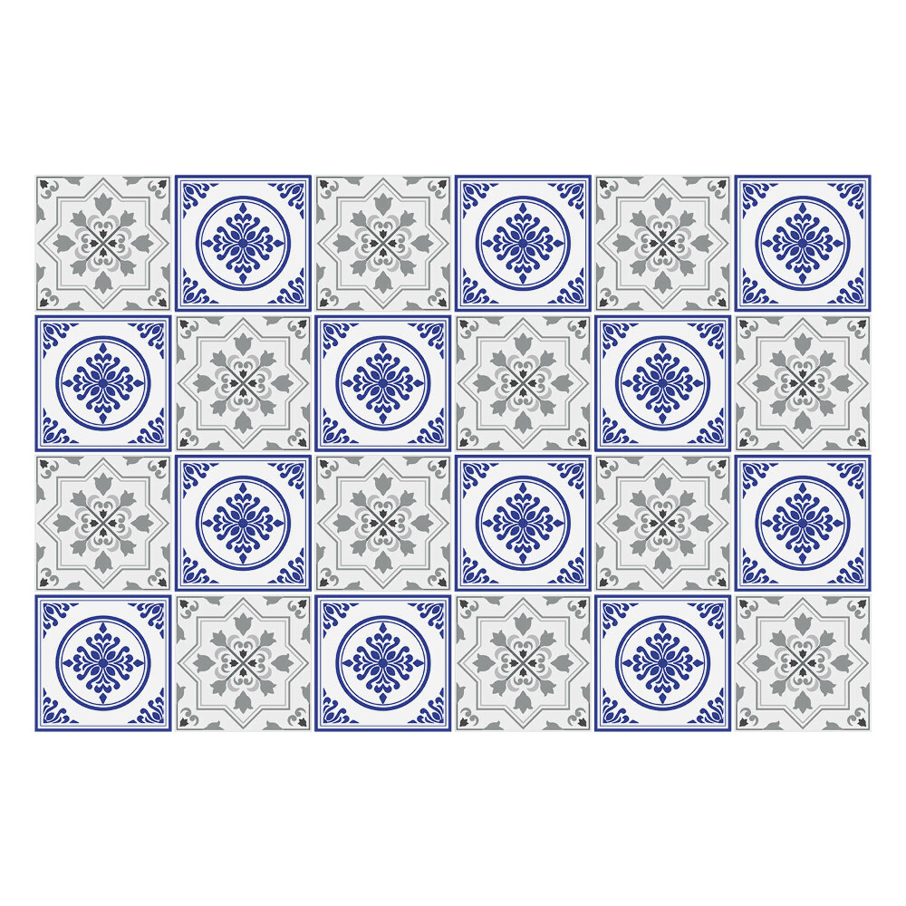 Csempe dekor matrica Klasszikus csempék díszekkel