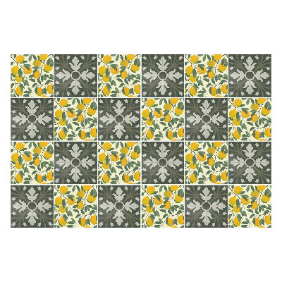 Konyha csempe matrica Leveles és citrusos motívumok