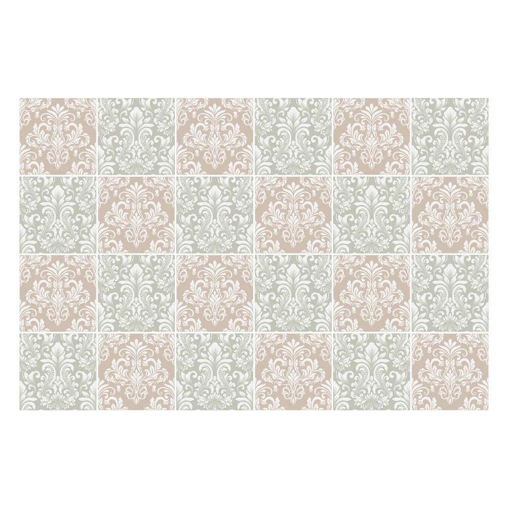 Csempe dekor matrica Elegáns virágdíszek