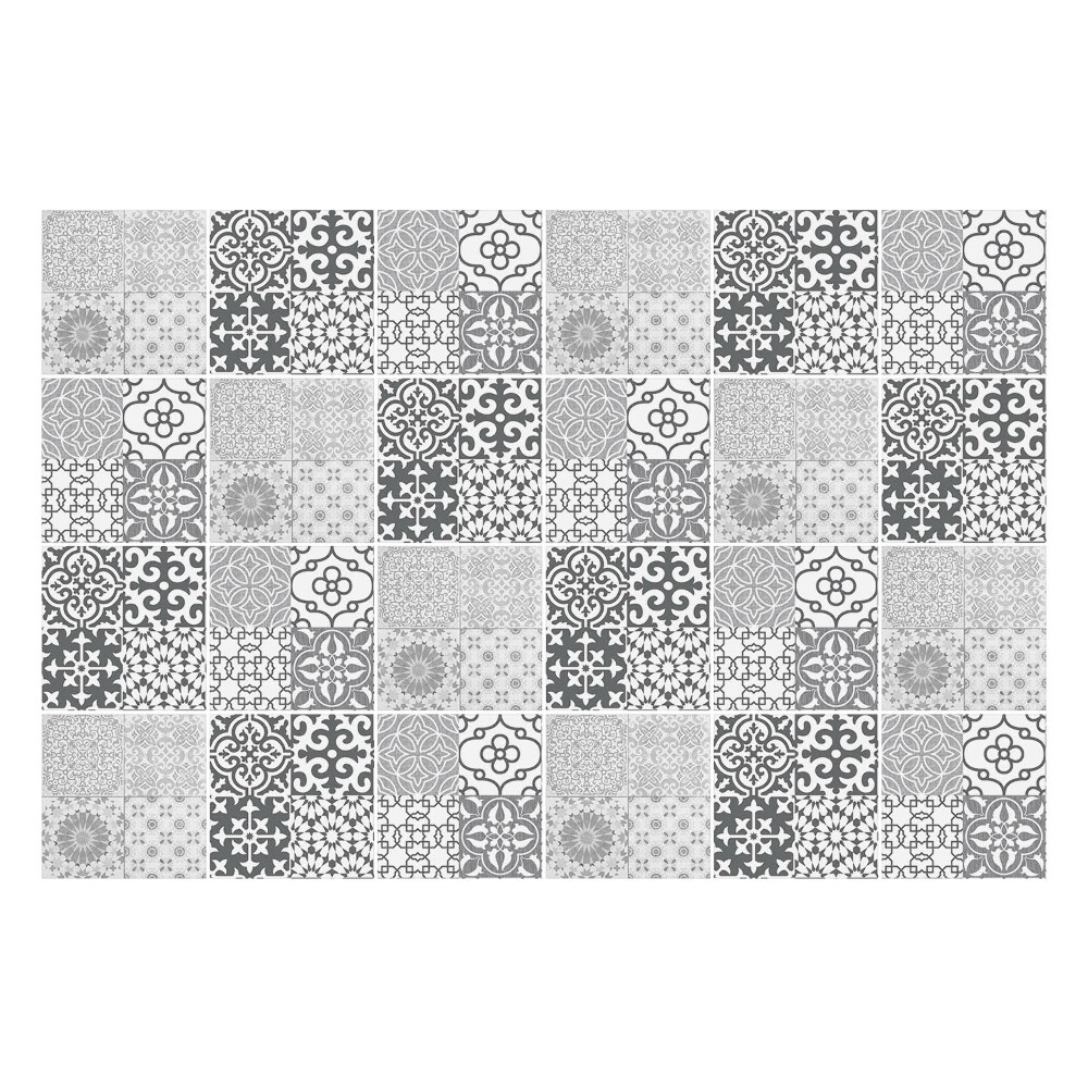 Konyha csempe matrica Fekete-fehér csempék